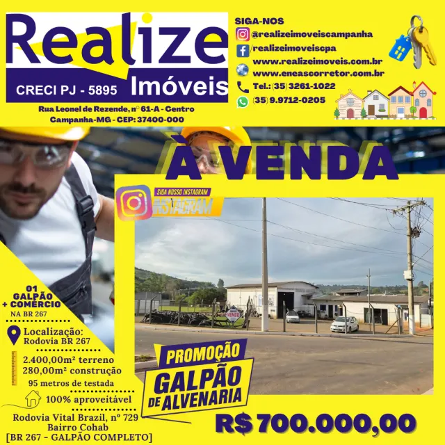 Galpão e comércio em área de 2.400 m² na BR-267 — foto 2